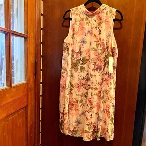 Signature midi floral dress, size 14, NWT
